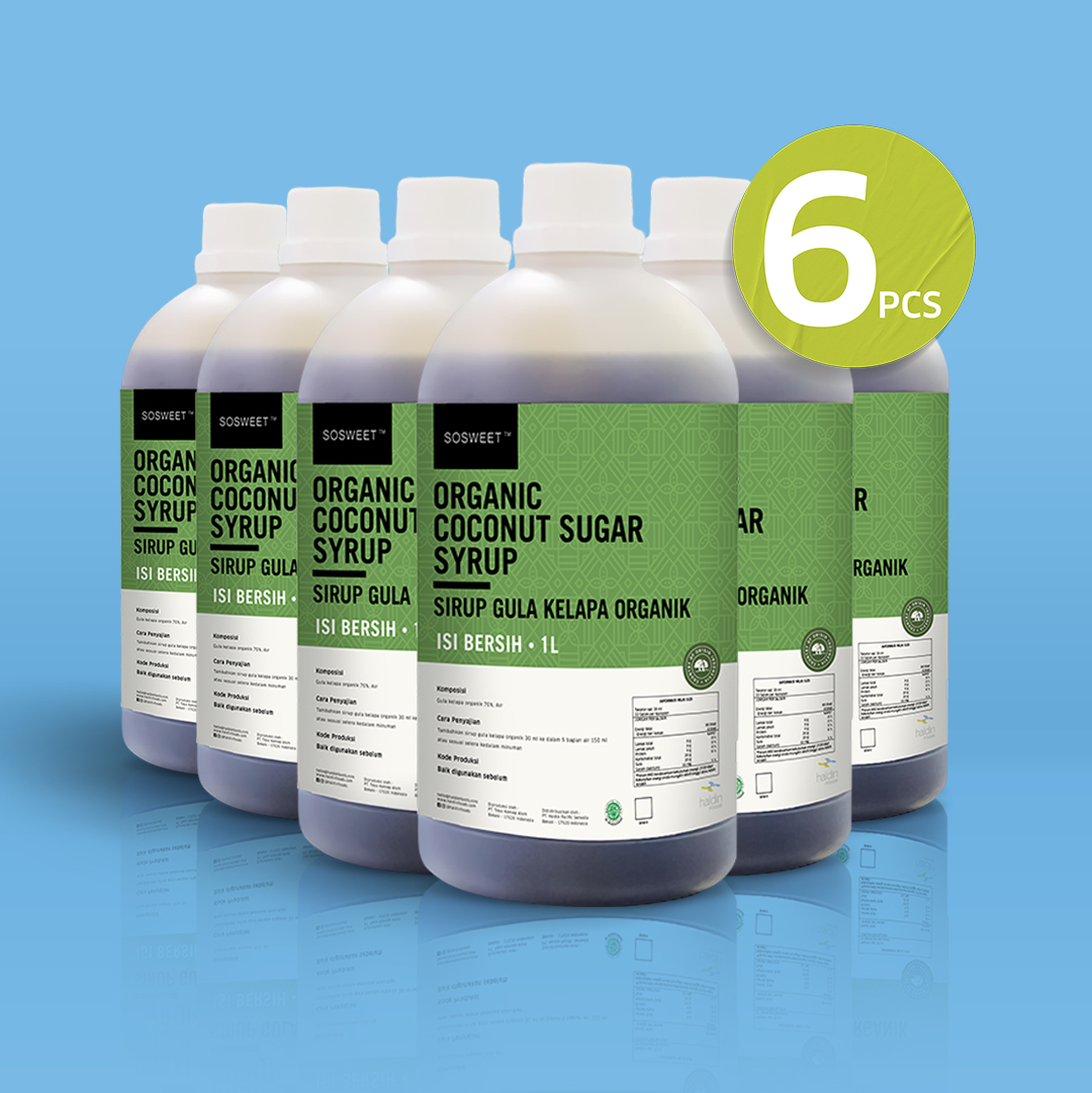 ORGANIC COCONUT SUGAR LIQUID, 1 L (6 PCS)